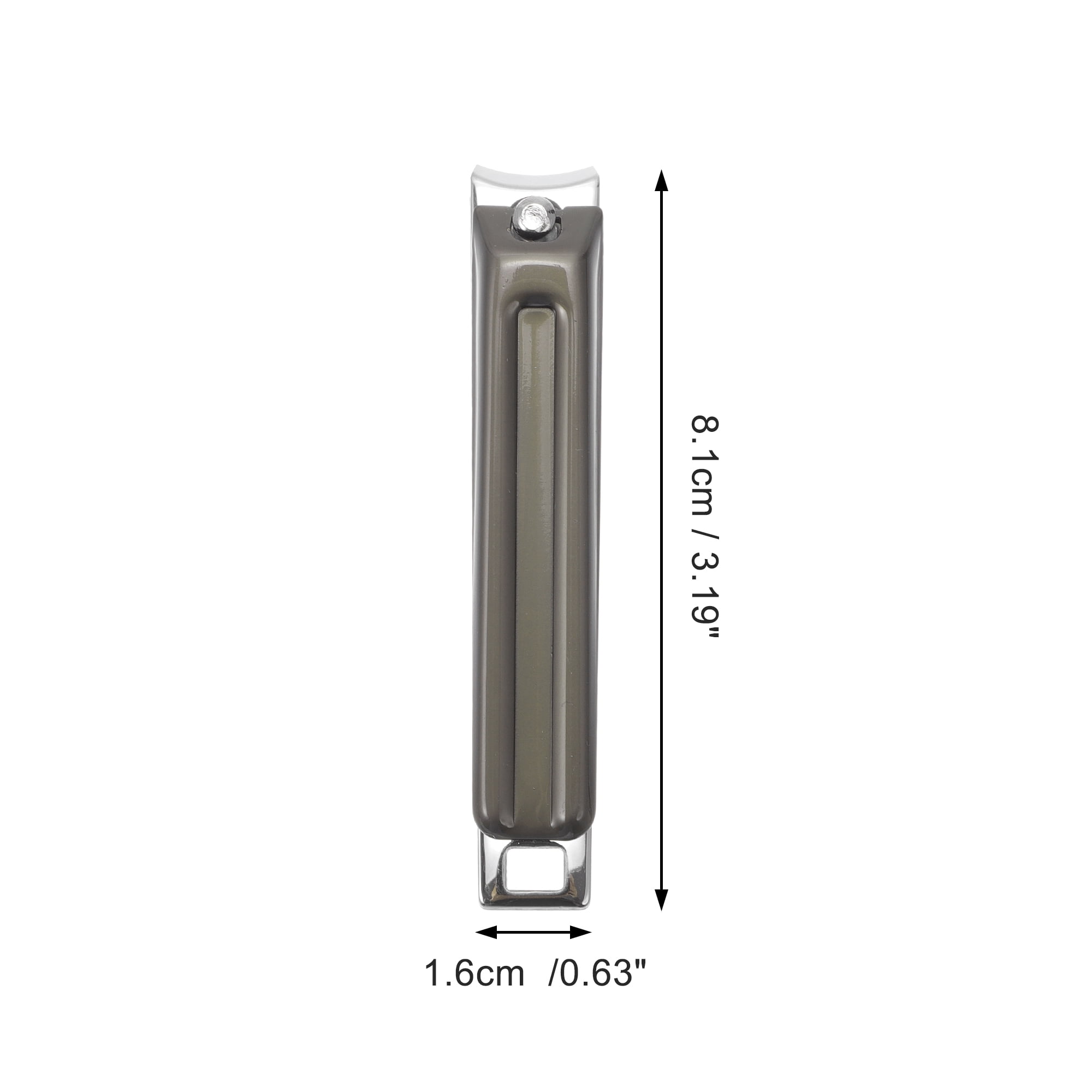 Unique Bargains Durable Vertical Pattern Nail Clippers 1 Pc Titanium Tone
