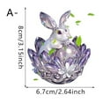 thumbnail image 5 of (Clearance) pdqouc Beautiful Purple Rabbit Pattern Design 2D Flat Acrylic Pendant Cute Bunny Keychain Bag Ornaments Car Interior Decor Small Easter Gifts for Women Girl Easter Stuffers, 5 of 8