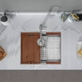 thumbnail image 3 of Strictly Sinks Undermount Workstation Kitchen Sink–Silver 23 Inch 16 Gauge Single Bowl Kitchen Sink, 3 of 8
