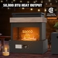 thumbnail image 6 of EAGLE PEAK Outdoor Propane Fireplace 50,000 BTU Gas Fireplace with Storage & Adjustable Flame, Patio Heater for Decks Backyards, Gray/Beige, 6 of 9