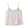 thumbnail image 3 of Amazhiyu Womens Linen Camisole Tank Top V-Neck Sleeveless Loose Adjustable Strap Casual Summer Cami Tops, 3 of 6