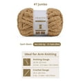 thumbnail image 3 of Crafted By Catherine Chunky Chenille Yarn - 2 Pack (8oz / 227g, 31.7 Yards Each Skein), Khaki, Gauge 7 Jumbo, 3 of 10