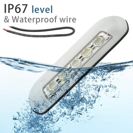 AUTOXBERT 12V RV LED Awning Porch Light Exterior Interior Universal IP67 Waterproof Lamp for Boat Caravan