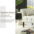 thumbnail image 5 of Holaki Tufted Upholstered Velvet Rolled Arm Chaise Lounges Indoor Chair, Right Arm Facing Chaise Lounge with Nailhead Trim for Living Room Bedroom Office, White, 5 of 9