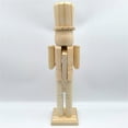 thumbnail image 6 of Unpainted Wood Nutcrackers Craft Unfinished Christmas Figures Walnut Soldier, 6 of 13