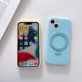 thumbnail image 5 of Simple Candy Colour Silicone Case with Same Colour Stand, Magnetic Case, Soft Feeling, Ladies' Favourite, for iPhone 15 14 13 12 Pro Max Case (Light Green,iPhone 13 Pro Max), 5 of 8