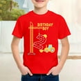 thumbnail image 2 of Bobifish Boys T Shirts Short Sleeve Crew Neck Construction Truck Birthday Boy Print Cheerful Fun Birthday Casual Tops, 2 of 4