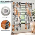 thumbnail image 3 of Yayeee Window Curtains Set of 2 for Living Room Light Filtering 63"x42", Plaid Floral, 3 of 7