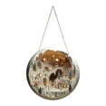 thumbnail image 2 of LEFTHIGH Home Round Acrylic Christmas Decorations Reindeer Hanging Sign Festive Wall Decorations Christmas, 2 of 5