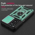 thumbnail image 4 of Redmi Note 11 Pro 11S 10 10S 10 9T De Lujo A Prueba De Golpes Protector De Lente Duro Armadura Carcasa Con Rotación Anillo De Metal Soporte, 4 of 4