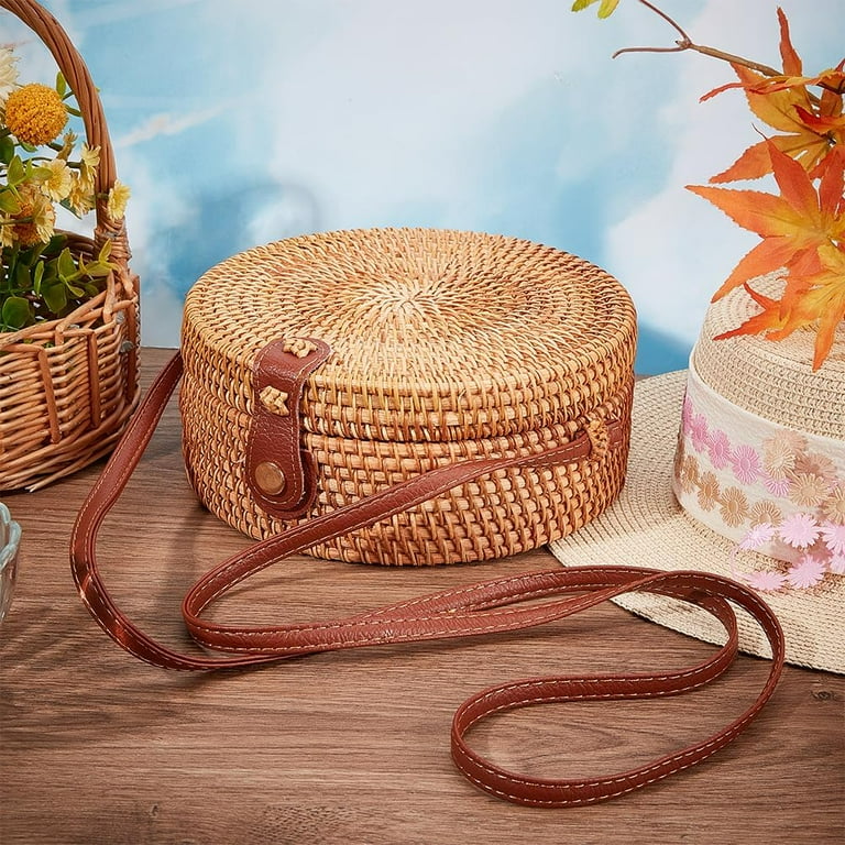 Boho Bag Handwoven Round Rattan Bag Handwoven Round Rattan Bag