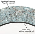 thumbnail image 3 of Elastic Edge Vinyl Fitted Tablecloth Design Heavy Duty Abstract Marble Stone Pattern Table Cover Waterproof Oil-Proof PVC Table Cloth Stain-Resistant Wipeable for Round Table, 3 of 7