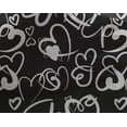 thumbnail image 5 of oneOone Georgette Viscose Black Fabric Valentine Heart Diy Clothing Quilting Fabric Print Fabric By Yard 42 Inch Wide, 5 of 6