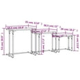 thumbnail image 4 of vidaXL Nesting Coffee Tables 3 pcs Brown Oak Engineered Wood, 4 of 5