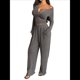 thumbnail image 3 of Conjuntos de Dos Piezas de Otoño para Mujer, Camiseta de Larga con Cuello en V y Pantalones Anchos, Conjuntos de Chándal Informal. Gris Oscuro L, 3 of 6
