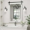 thumbnail image 4 of PAIHOME 18"x26" White Bathroom Mirror for Wall, Barn Door Solid Wood Frame Vanity Mirror - Farmhouse Decor, 4 of 12