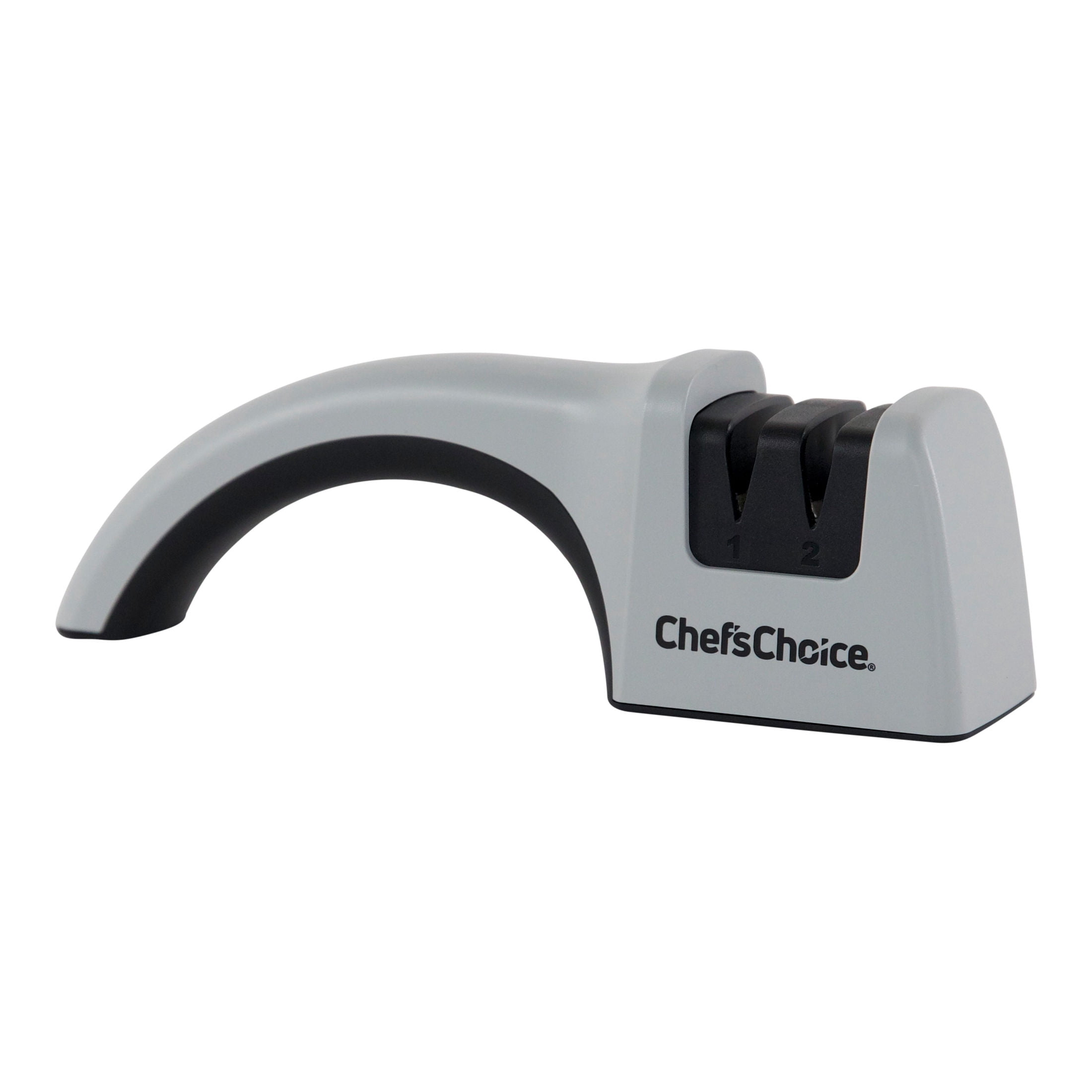Chef'sChoice Model 445 Diamond Hone 2-Stage Manual Knife Sharpener for Straight Edge Knifes, in Silver (4450105)