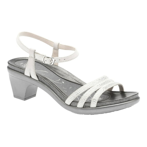 ABEO Grace Neutral - Mid Heel Sandals in Silver