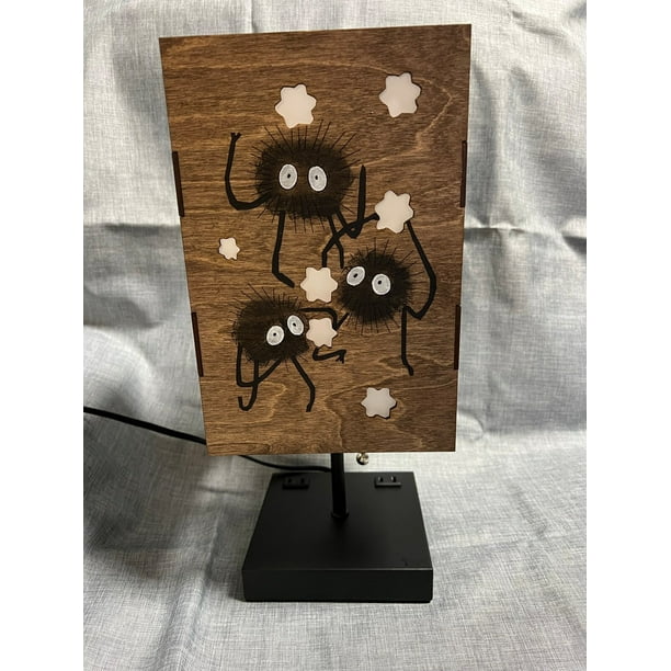 Ghibli LED Table Lamp Gift Decor Sprites Totoro Calcifer and Jiji White or Colorchanging