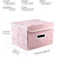 thumbnail image 5 of Organizer Containers Baskets with Cover Handles Divider for Bedroom Closet Living Room 9.8x7.9x6.7 Inch 3 Pack, 5 of 5