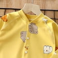thumbnail image 5 of 6-12 Months Infant Jumpsuit Boy Baby Coat Long Sleeved Shirt For Outdoor Use Baby Jacket Clothing Suit Newborn Fall Winter Gift Clothes,Yellow Jumpsuit Sleep & Play One-Piece Bodysuit, 5 of 5