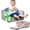 Gray Soccer, variant on baxluxe Toddler Chair 2 in 1 Convertible Glow in the Dark Dinosaur Flip Out Sofa Bed Plush Kids Armchair Portable Fold-Out Lounge Couch