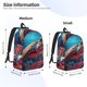 thumbnail image 2 of Easygdp Colorful Ocean Sea Turtle Mochila de Lona Resistente para Laptop, Compatible con Laptops de 15 a 17 pulgadas, Ideal para Escuela, Trabajo y Viajes-Small, 2 of 5