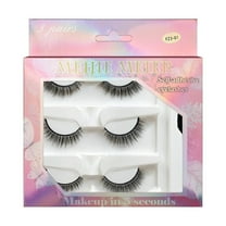 Dengmore 3 Pair Selfadhesive False Eyelashes Gluefree Natural 3D Selfadhesive Eyelashes Cruelty Free Wispy Lashes Pack Eyelash Extension