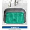 thumbnail image 2 of Bligli 2-Pack Sink Mats - 15.7"x11.8" Non-Slip PVC Liners, Quick-Dry Kitchen Protector for Stainless Steel/Ceramic, Dish Drying Mat (Green), 2 of 7