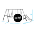 XDP Recreation Firefly Metal Swing Set with 2 LED Swing Seats, Super Disc Swing, & Wave Slide