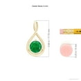 thumbnail image 3 of ANGARA Natural Solitaire Round Emerald Infinity Twist Pendant in 14K Yellow Gold for Women (Size-6mm) | May Birthstone, Birthday, Anniversary, Jewelry Gift for Women | Natural Emerald Necklace, 3 of 8