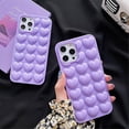 thumbnail image 2 of 3D Hearts Case Compatible with iPhone 11 Pro Max, Cute Design Soft Protective Case Protective Cover for Girls Women (Purple, iPhone 11 Pro Max), 2 of 14