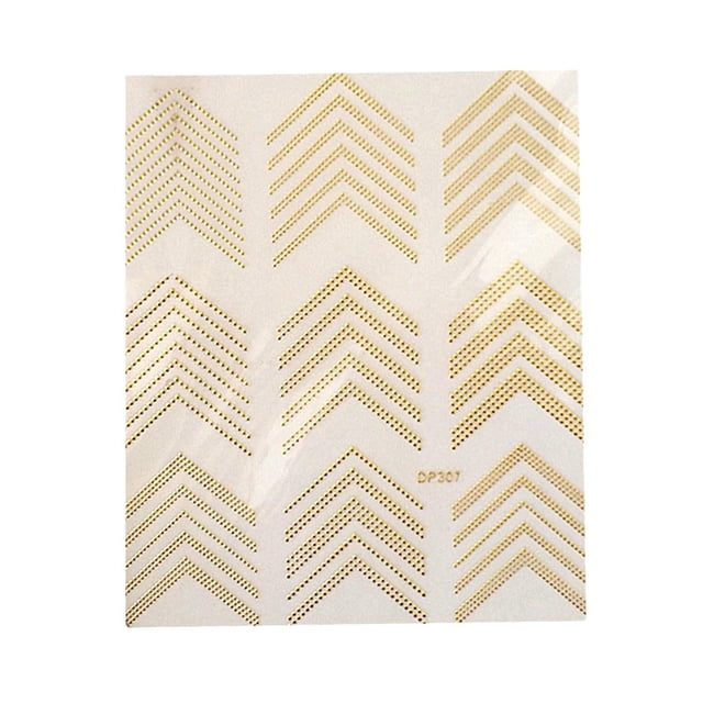Calcomanías adhesivas para decoración de uñas metálicas doradas en 3D, decoraciones para puntas autoadhesivas 4 Zulema Calcomanías de pegatina de uñas