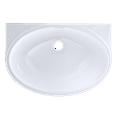 thumbnail image 2 of TOTO® Oval Oblong 21-5/8" x 14-5/8" Undermount Bathroom Sink with CeFiONtect™, Cotton White - LT548G#01, 2 of 2