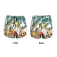 thumbnail image 3 of Balery Seashell On The Beach Pantalones cortos deportivos para mujer con forro y dos bolsillos, elásticos, para entrenamiento, gimnasio, yoga-Large, 3 of 7