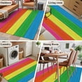 thumbnail image 5 of Colorful Wooden Grain Area Rugs 2.7'x5', Washable Small Throw Rugs for Kitchen Bedroom, Farmhouse Vintage Country Gradient Indoor Outdoor Rug Non-Slip Low Pile Carpet Runner Reversible Floor Mats, 5 of 8