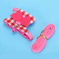 thumbnail image 4 of Pink Plaid Pet Leash, Vest Leash Set Pet Harness,  Jacket Chinchilla For Ferret S,M, 4 of 8