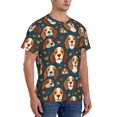 thumbnail image 2 of Vsdgher Cute Puppy Print Men's Dry Fit Mesh Athletic Shirts Moisture Wicking Tennis T-Shirt Tops, 2 of 9