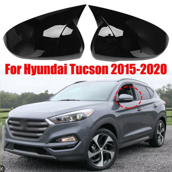 Gloss Black Side Mirror Cover Trim for Hyundai for Tucson 2015 - 2020 -