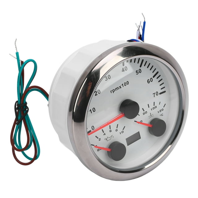 3 In 1 85mm Tachometer High Definition Gauge Rotation Speed Car Truck Boat Motorhome Metal