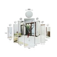 thumbnail image 3 of Coofit Ensemble d'Autocollants pour Horloge Murale DIY Rectangle Rond Autocollant Miroir 3D Décoration Murale, 3 of 6