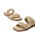 thumbnail image 4 of DREAM PAIRS Women's Braided Sandals Slip on Slides Two Straps Square Toe Dressy for Summer, 4 of 4