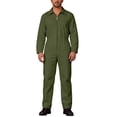 thumbnail image 3 of Mens Solid Color Coveralls Collared Long Sleeve Zip Up Utility Jumpsuits with Pockets Mechanic Workwear Boiler Suits, 3 of 8