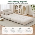 thumbnail image 7 of BEHOST 4 Pack Large Convertible Sofa Bed for Adults, Teddy Beige, 7 of 7