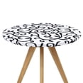 thumbnail image 4 of Mantel elástico redondo BLESIY con respaldo de franela impermeable 150cm negro, 4 of 8