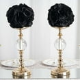 thumbnail image 2 of Efavormart 2 Pack | 7" BLACK Flower Ball Silk Rose Pomander Kissing Ball, 2 of 11