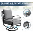 thumbnail image 4 of UDPATIO Metal Outdoor Furniture, Modern Patio Furniture Set, Grey Outdoor Patio Furniture with 5.75" Thick Cushion for Garden， Backyard with Waterproof Covers(5 Piece), 4 of 7