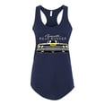thumbnail image 2 of 1969 Plymouth Road Runner Hot Rod Racing | Womens Cars and Trucks Jersey Racerback Tank Top, Navy, Large, 2 of 4