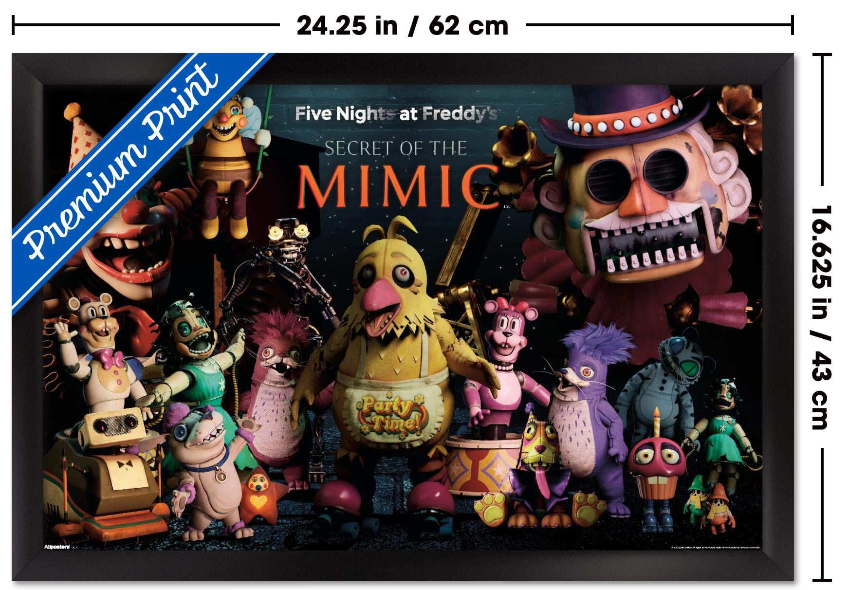 Five Nights At Freddy's: Secret of the Mimic (2025) - Group Wall Poster, 14.725" x 22.375" Framed