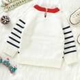 thumbnail image 6 of Bnwani Christmas Infant Sweaters Girls Knitted Crew Neck Cute Santa Sweater White, 6 of 8